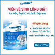 Combo 3 Túi 36 Viên Tẩy Lồng Máy Giặt Diệt Khuẩn Siêu Sạch 3 Túi x 12 Viên