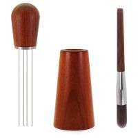 Espresso Coffee Stirrer, Barista Distribution Tool,4 Needles Espresso Coffee Stirrer Set with Stand and Brush