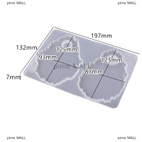 pime MALL แม่พิมพ์ถาดซิลิโคนไม่สม่ำเสมอ DIY เรซิ่น EPOXY Make up Palette Mold