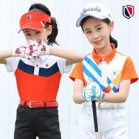 Golf Gear Childrens golf clothing girls short-sleeved T-shirts youth GOLF pants long pants womens suits summer