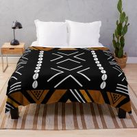 Ready Stock African Mud Cloth Bogolan Design Throw Blanket Beach Blanket Shaggy Blanket