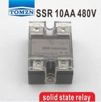 10aa Ssr อินพุต90-250V กระแสเอซี24-480V Ac แรงดันไฟฟ้าสูงเฟสเดียว Ac สถานะของแข็ง