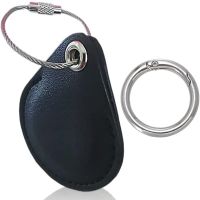 ◕❁ สำหรับ Airtags หนังเคสสำหรับ Apple GPS Anti-lost Location Tracker Pet Cat Dog COLLAR พร้อมพวงกุญแจอุปกรณ์เสริม