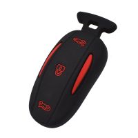 hgjmgkkk Silicone Remote Key Case Cover For Tesla Model X Fob Shell Jacket Sleeve 3 Buttons 2016 - 2018 2019