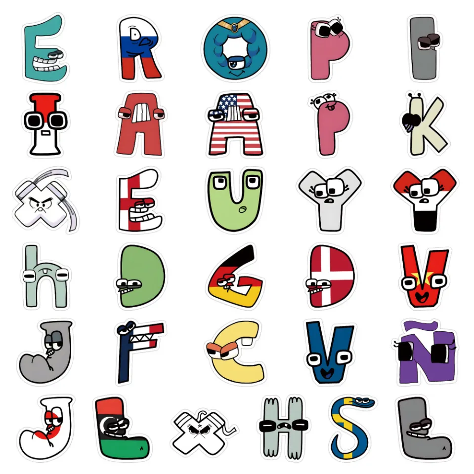  60pcs Cute Alphabet Lore Stickers for Kids Children