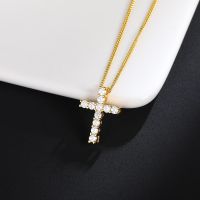 High Quality Zircon Cross Necklace For Women Hip Hop Jewelry Stainless Steel Pendant Chain Fashion Jewelry Christmas Gift 2022 Fashion Chain Necklaces