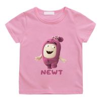 Oddbods NEWT เด็กสีชมพูน่ารักเสื้อยืด 100% Cotton Casual ฤดูร้อน O-คอ Tee-เสื้อ Kawaii การ์ตูนเด็กชายและเด็กหญิงเสื้อตลก