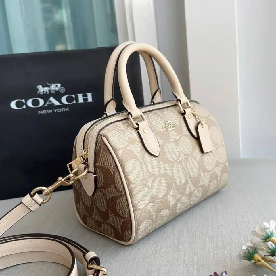 Coach Mini Rowan Satchel In Blocked Signature Canvas CH160