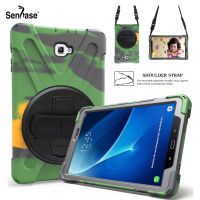 Shockproof Kids Safe PC Silicon Hybrid Stand Tablet Cover For Samsung Galaxy Tab A 10.1 2016 T580 T585 Case With Shoulder Strap Cases Covers