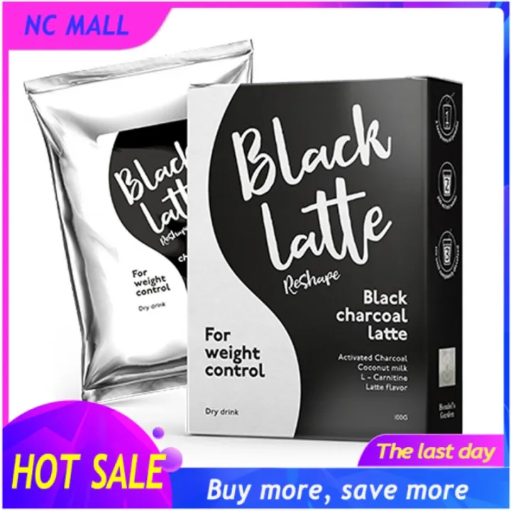 Hot 】ORIGINAL Black Latte Reshape Black Charcoal Latte 100g for Weight