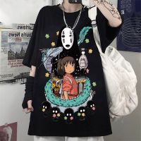 เสื้อยืดผ้าฝ้ายTotoro Harajuku Gothic Summer เสื้อยืดแฟชั่นพิมพ์การ์ตูนเสื้อผู้หญิงเสื้อยืดหญิงใหม่สบายๆเสื้อยืด