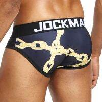 JOCKMAIL กางเกงในพิมพ์ลายผู้ชาย,กางเกงในไนลอนผ้าวิสคอสชุดชั้นในเซ็กซี่สำหรับผู้ชายกางเกงชั้นในชายระบายอากาศได้ดีกางเกงชั้นในชาย