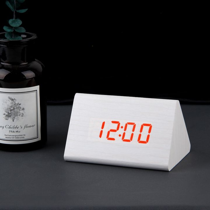 worth-buy-นาฬิกาดิจิตอล-led-นาฬิกาเรือนไม้โต๊ะควบคุมเสียงนาฬิกาอิเล็กทรอนิกส์-deskusb-ใช้ถ่าน-aaa-ตกแต่งบ้านโต๊ะ-desperadoes