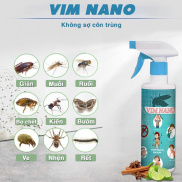 Chai Xịt Đuổi Côn Trùng, Muỗi, Gián Vim Nano 500ml Mùi Hương Xuất Xứ Thảo