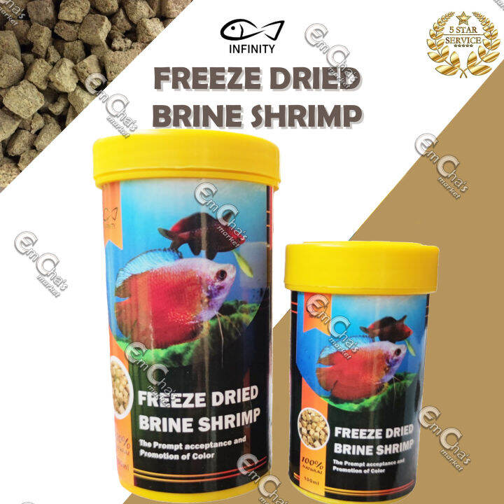 INFINITY FREEZE DRIED BRINE Shrimp Cube Type for All Tropical Fish Food