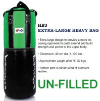 Fairtex Heavy Bag Extra-Large HB3 Green-Black Training MMA Kickboxing (Un-filled) กระสอบทราย  แฟร์แท็กซ์ HB3 เขียว-ดำ ( ขายแบบไม่บรรจุ)