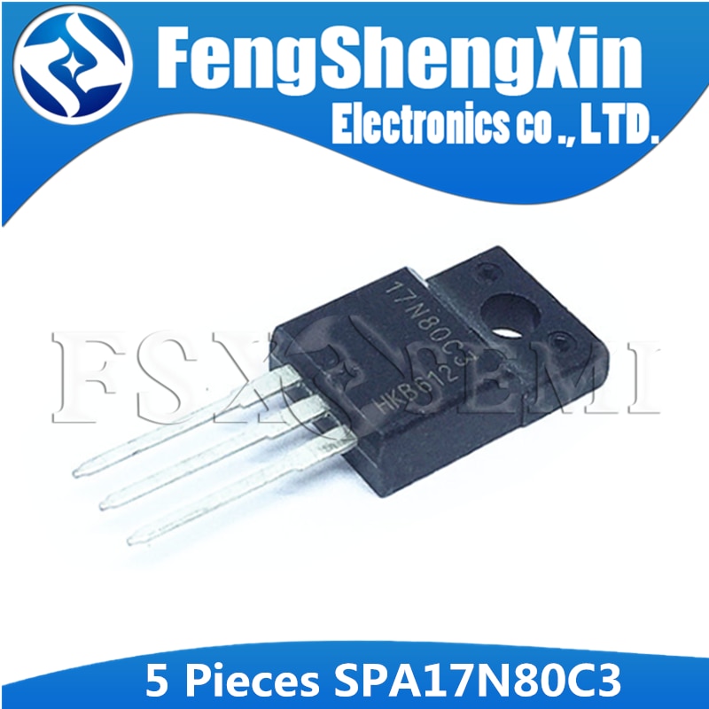 5Pcs SPA17N80C3 17N80C3 17A/800V transistor TO-220 high quality 