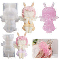 Girl Angel Wings Aromatherapy Crystal Drop Candle Mold ซิลิโคนแฮนด์เมดแม่พิมพ์เทียนซิลิโคน