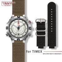 ❦♚สายรัดนาฬิกาไนลอนสองชั้นสำหรับนาฬิกา Timex T2N721 T2N720สาย TW2T6300 739สายนาฬิกา24X16มม. พร้อมแท่งสกรูและเครื่องมือ