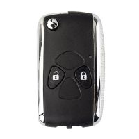 【The-Best】 islwpi Keyecu ดัดแปลง Flip Key Case FOB สำหรับ Toyota Yaris Prado Tarago Camry Corolla Hilux Aqua Reiz Crown Avalon Venza