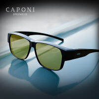 CAPONI Night Vision Fit Over Glasses For Frame Photochromic Men Sunglasses Outside Myopia Glasses Polarized Square Eyewear 3027