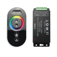 GT666 RGB LED LED Strip Controller Wireless RF Touch Remote DC 12V 24V 18A 3 Channels Lights Tape Dimmer Switch