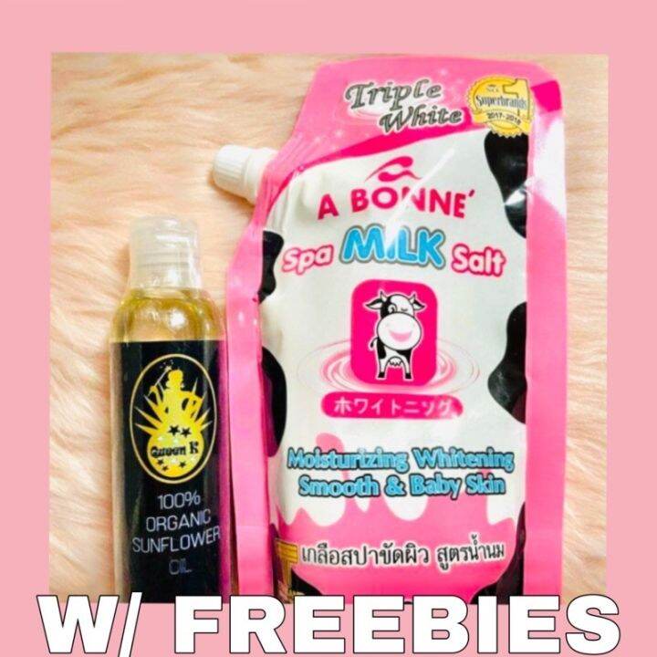 ABONNE SPA MILK SALT SCRUB AND SUNFLOWER OIL SKINCARE smile of