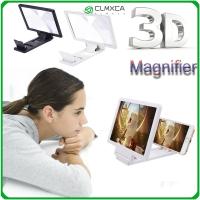 CLMXCA ยืน วงเล็บ แอมพลิฟายเออร์วิดีโอ 3D Glass แว่นขยายหน้าจอ ที่วางโทรศัพท์มือถือ ขยาย