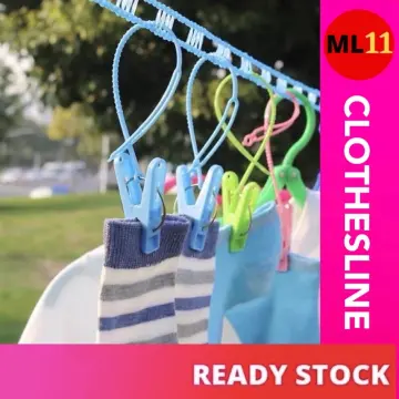 Retractable Laundry Hanger Wall Mounted Clothes Line Clothes Drying Rack Clothesline  Laundry Rope