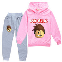 ROBLOXSเสื้อฮู้ดทารกหญิงแขนยาวHoodedเสื้อกันหนาวกางเกงเสื้อกันหนาวHoodieฤดูใบไม้ผลิฤดูใบไม้ร่วงสบายๆกางเกง8363ใส่ลำลองสำหรับฤดูใบไม้ร่วงฤดูหนาวหลวมเสื้อพูลโอเวอร์กีฬาเสื้อสูท2ชิ้น