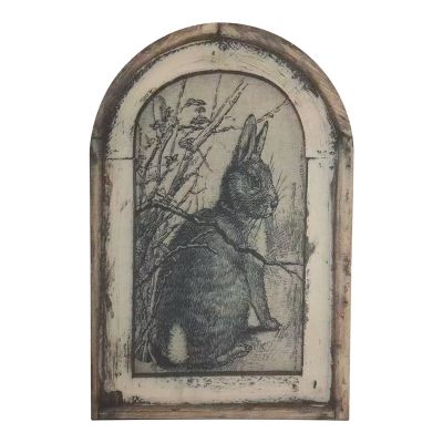 Rabbit Wall Art Country Farmhouse Decoration European and American Style Series Paintings Porch Mural Decoration Frame