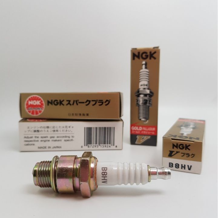 หัวเทียนเข็ม-ngk-v-gold-palladium-รุ่นgp1000-gp125-tr100-sanshiroซันชิโร่-แท้-ngk-spark-plug-made-in-japan-b8hs-br8hix