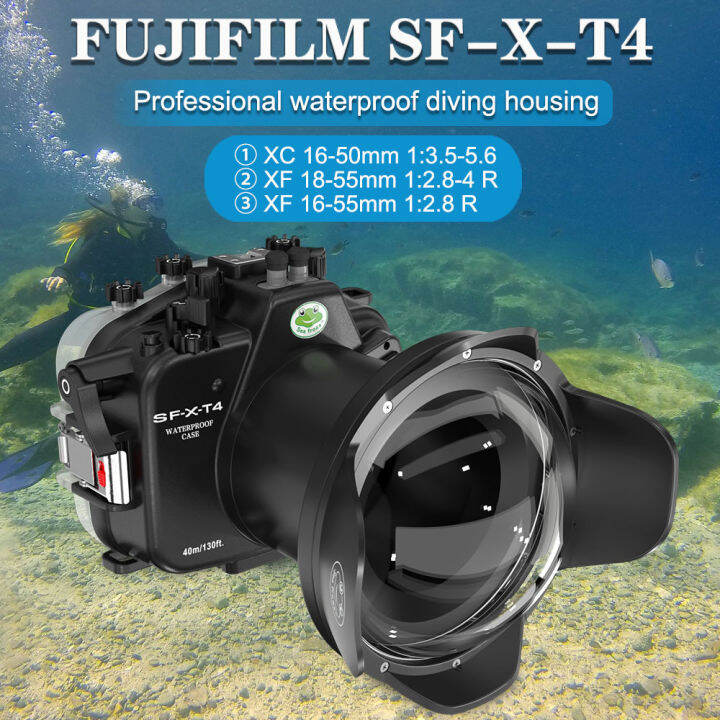 SeaFrogs Waterproof Camera Housing for FUJIFILM XT4 40m/130ft Underwater Diving Protective