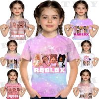 T-shirt Kids Game shirt Clothes Cartoon Girls Short Sleeve