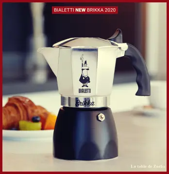 Bialetti - New Brikka, Moka Pot, the Only Stovetop Coffee Maker Capable of  Producing a Crema-Rich Espresso, 4 Cups (5,7 Oz), Aluminum and Black