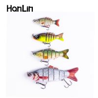 Hanlin 5/6/7/8/10cm Mini Multi Jointed Swimbait Fishing Lure Flexible Fish Bait Bionic Crankbait Sinking Pesca Pike Bass Tackle