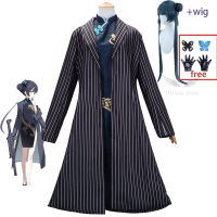 เกม Blue Archive คอสเพลย์ Kisaki Outerwear Qipao Windbreaker ถุงมือวิกผม Headwear ชุดเต็มชุด Halloween Carnival Costume