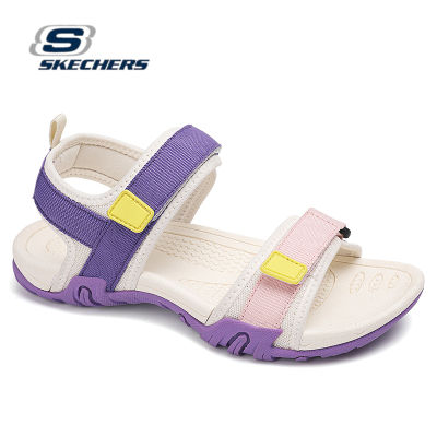 Skechers สเก็ตเชอร์ส รองเท้าแตะผู้หญิง Women Cali DLux Walker Fresh Outlook Sandals - 119817-MVE Machine Washable, Relaxed Fit, Luxe Foam, Vegan (พร้อมกล่องรองเท้า)