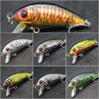 ⊕ wLure Crankbait Fishing Lures 5g 4.5cm Small Size Sinking to Bottom Wobbler Lightweight 10 Treble Hooks Assorted Colors C544