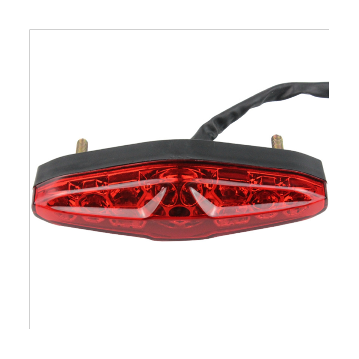 12V LED Red Shell Tail Light for Harley Cruiser Prince OffRoad All