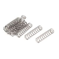 0.6mmx6mmx25mm 304 Stainless Steel Compression Springs Silver Tone 10pcs