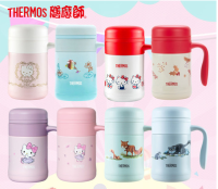 THERMOS ถ้วยฉนวนสำหรับเด็กที่มีฟาง ง่ายต่อการพกพา