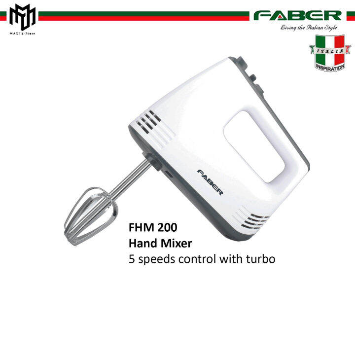 Faber FHM 200 Handheld / Hand Mixer with 5 Speeds with Turbo & Overheat