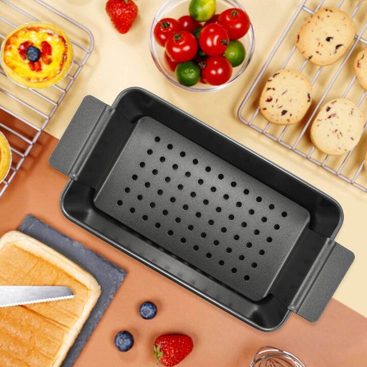 12-inch-chicago-metallic-professional-healthy-meatloaf-pan-non-stick-barbecue-tray-rectangular-loaf-pan-with-insert-rack