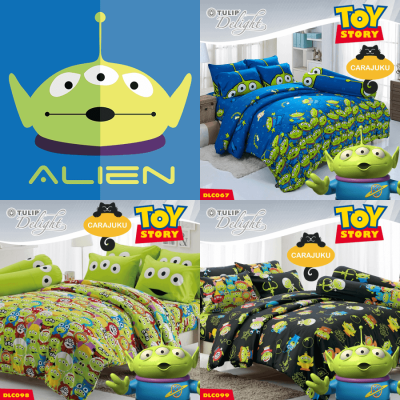 TULIP DELIGHT ชุดผ้าปูที่นอน (ไม่รวมผ้านวม) 3.5ฟุต 5ฟุต 6ฟุต เอเลี่ยน (ทอยสตอรี่) Aliens (Toy Story) (เลือกสินค้าที่ตัวเลือก) #TOTAL ทิวลิป ผ้าปู