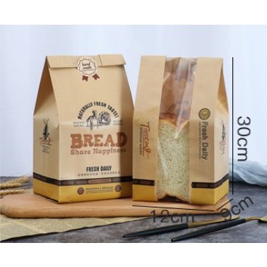 ถุงใส่ขนมปัง-เคลือบกันน้ำมัน-ถุงครัวซอง-60g-แพ็ค-10-ใบ-ขนาด-30x12x9-cm