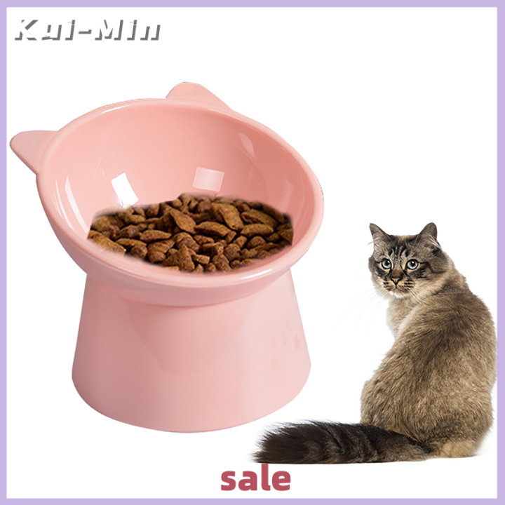 kui-min-อาหารแมวยกสูงชามใส่น้ำชามสุนัขแมวยกชามอาหารแมวแท่นตั้งยกสูงสัตว์เลี้ยง