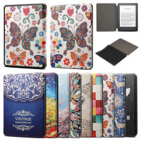 เคสฝาปิดแม่เหล็กสำหรับ Amazon ใหม่ทั้งหมด Kindle Paperwhite 1 2 3 4 5th 7th 6th 10th Gen 2012 2013 2015 2018เปิดตัวเมื่อนอนหลับอัตโนมัติปลุกรูปแบบที่ได้วาดไว้อัจฉริยะเคส PU เคสหนัง