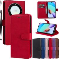 Luxury Fashion Solid Color Leather Case Capa For Honor X8A CRT-LX1 CRT-LX2 X9A X7A Cover Wallet Protect Mobile Phone Case Women