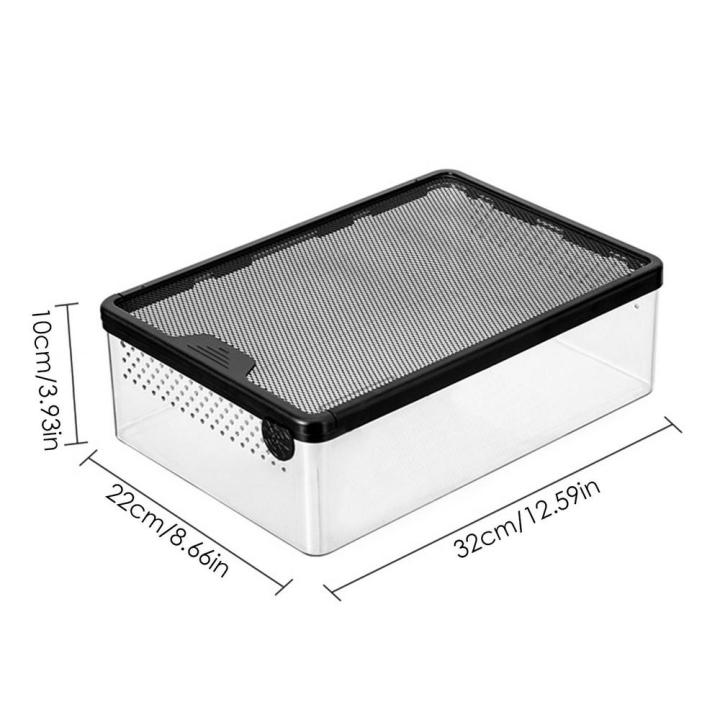 สัตว์เลื้อยคลานกล่องภาชนะระบายอากาศใสฟักไข่ป้องกันหนี-t-errarium-กรงกรณีสุญญากาศปลอดภัยบ้านสัตว์เลี้ยงสำหรับด้วง